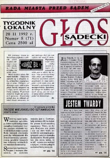 Głos Sadecki. 1992, nr 1